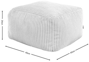 Icon Amara Jumbo Cord Square Footstool Bean Bag, Terracotta