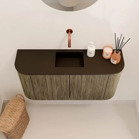 Mondiaz Joya 85cm toiletmeubel ronding links/rechts dusk met wastafel faye midden zonder kraangat urban
