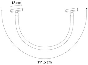 LED Moderne hanglamp zwart voor railsysteem 1-fase 8W 3000K - Magnetic Tautau Modern Binnenverlichting Lamp