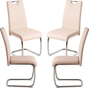 Set 4 Hallen Stoffen Stoelen