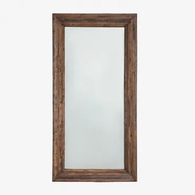 Juvira Rechthoekige Wandspiegel Van Gerecycled Hout 110 X 220 Cm - Sklum