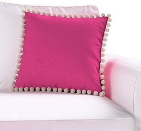 Dekoria Kussenhoes Wera met pompons, roze 45 x 45 cm