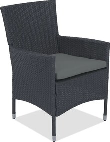 Milan/Grenada 14 technorattan tuinmeubelen met grote Garden Point tafel antraciet