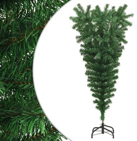vidaXL Kunstkerstboom omgekeerd met standaard 120 cm groen