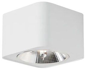 Moderne opbouwSpot / Opbouwspot / Plafondspot wit vierkant GU10 111mm - Boxer Modern GU10 Binnenverlichting Lamp