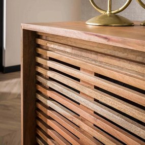 Dressoir Met Schuifdeuren Acacia Hout - 150x45x76cm.