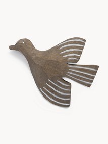 Handgemaakte wandhaak Lola Bird van espenhout