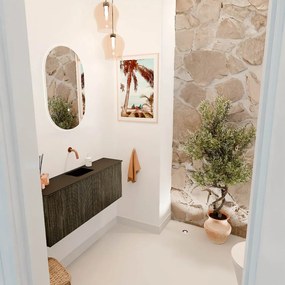 Mondiaz Joya 100cm toiletmeubel shadow met wastafel faye midden zonder kraangat urban