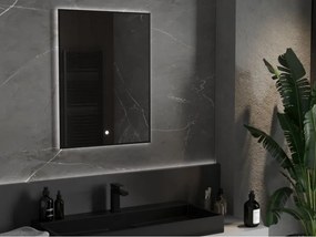 Mexen Erma verlicht badkamer spiegel 60 x 80 cm, LED 6000K, anti-condens, zwarte lijst - 9814-060-080-611-70