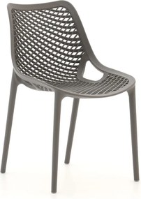 Dining tuinstoel | Forza Ripi | Kunststof | Grijs | Stapelbaar | Kees Smit Tuinmeubelen