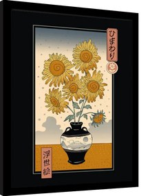 Ingelijste poster Vincent Trinidad - Sunflowers Ukiyoe