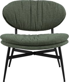 SOPHIA Groen (stof Apia 352)/zwart onderstel - RELAXFAUTEUIL STOEL VOOR DE WOONKAMER/HET KANTOOR MET BEKLEDING