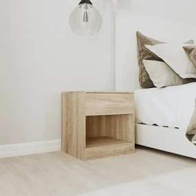 vidaXL Nachtkastje met lade eikenkleur 2 st