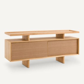 Eiken fineer en leren buffetkast, Propono