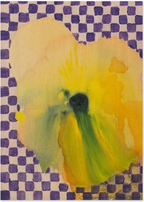 Digitale print Flower With Checks 02