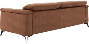 Goossens Excellent Bank Alma cognac, micro leer, 2,5-zits, urban industrieel