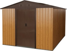 Metalen gereedschapshuisje Helsinki 2,4 x 3 m Store Boss bruin