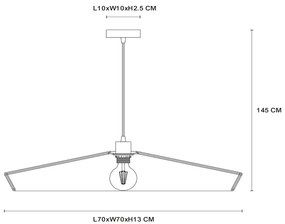 Lucide Yunkai hanglamp 70cm E27 rotan