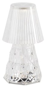 Buitenlamp Tafellamp transparant glas incl. LED oplaadbaar IP44 - Lola 20 Lux Klassiek / Antiek IP44 Buitenverlichting rond Lamp