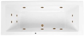 Lambini Designs Cube bubbelbad 180x80cm elektronisch met 6+4+2 hydrojets goud