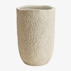 Cementen Plantenbak Nuria Wit & Ø35 Cm - ↑55 Cm - Sklum