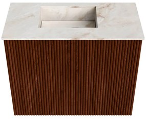 Mondiaz Joya DLux 50cm toiletmeubel ruby met wastafel faye links zonder kraangat frappe