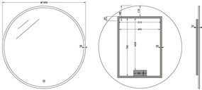 Brauer Jade ronde spiegel met verlichting 100cm