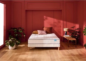 Matras met 580 pocketveren in 3 zones en een gestoffeerde lattenbodem, COSY LIT 2