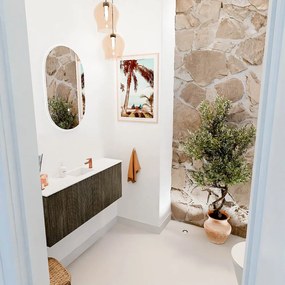 Mondiaz Joya 100cm toiletmeubel shadow met wastafel faye midden 1 kraangat talc