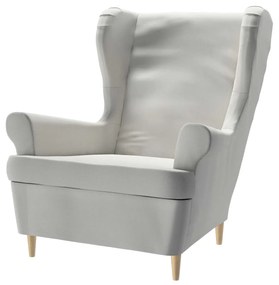 Dekoria IKEA hoes voor Strandmon fauteuil, lichtgrijs