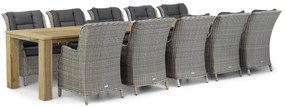 Tuinset 10 personen 400 cm Wicker Grijs Garden Collections Aberdeen/Brighton