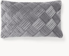 Fluwelen kussenhoes Sina met structuurpatroon