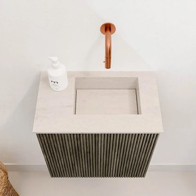 Mondiaz Joya DLux 40cm toiletmeubel shadow met wastafel faye rechts zonder kraangat meli