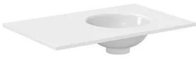 Crosswater Infinity Wastafel inbouw - 70cm - wasbak rechts - polar white IF700SPW_RH
