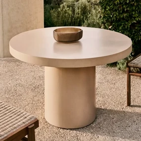 Kave Home Aiguablava Ronde Eettafel Beige Cement 120 Cm - 120 X 120cm.