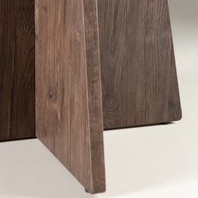 Ronde Eettafel Met Kruisvoet Bruin - 110 X 110cm.