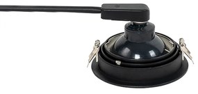 Ronde inbouwspot zwart verstelbaar - Chuck 111