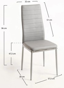 Pak 4 Lauter Kunstlederen Stoelen