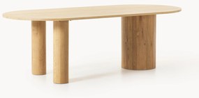 Ovale eettafel Dunia van eikenhout, 180 x 110 cm