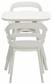 Garden Impressions Sunny balkonset 3-delig - Hareno tuintafel 71x71 cm - zand