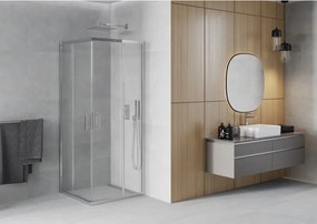 Mexen Rio vierkante douchecabine 90 x 90 cm, transparant, chroom - 860-090-090-01-00