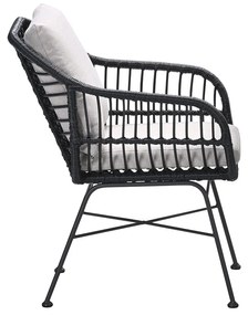 Garden Impressions Lucas tuinset zwart 7-delig - Tulli tuintafel 220x115 cm