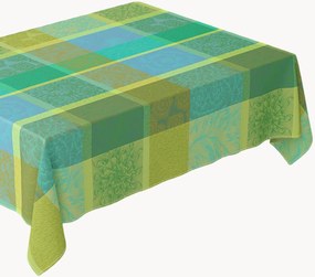 Jacquard tafelkleed Mille Rainures Atoll met acryl coating