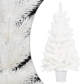 vidaXL Kunstkerstboom met LED's en kerstballen 90 cm wit