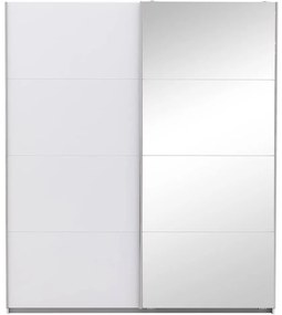Goossens Basic Kledingkast Miami, 226 cm breed, 210 cm hoog, 1x spiegeldeur re en 1x schuifdeur li