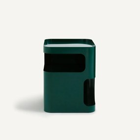 Nachtkastje van staalmetaal, 2 nissen, Sandoval