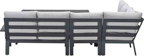 Garden Impressions Camilo lounge dining set 6-delig links – donker grijs - Valley sand