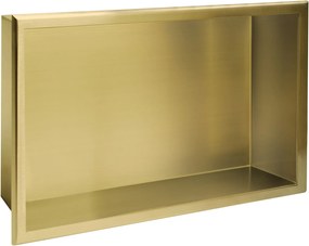bathroom shelf 30x45 gold brush