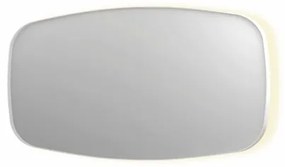 INK SP30 spiegel - 160x4x80cm contour in stalen kader incl indir LED - verwarming - color changing - dimbaar en schakelaar - mat wit 8409781