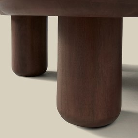 Walnoot Salontafel Organische Vorm - 116 X 89cm.